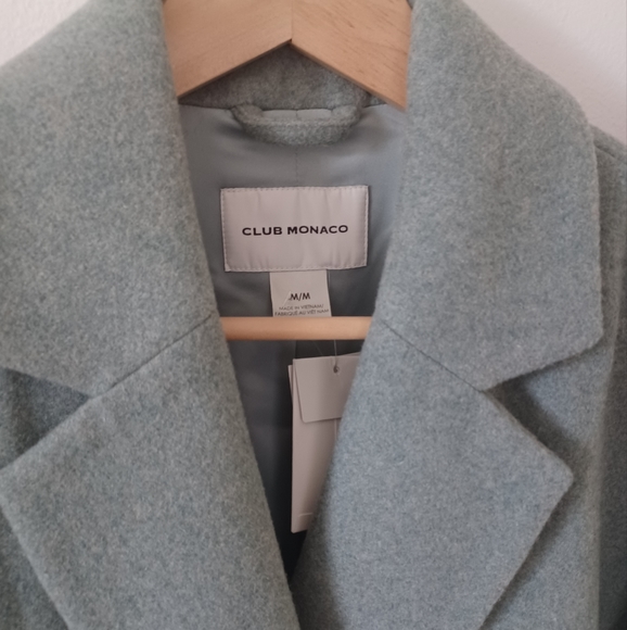 ⛔️SOLD⛔️🆕️NWT Club Monaco Double Breasted Wool Blend Coat in 'Green' - Picture 7 of 13